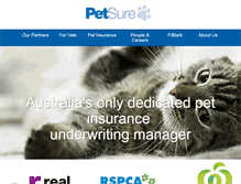 Tablet Screenshot of petsure.com.au